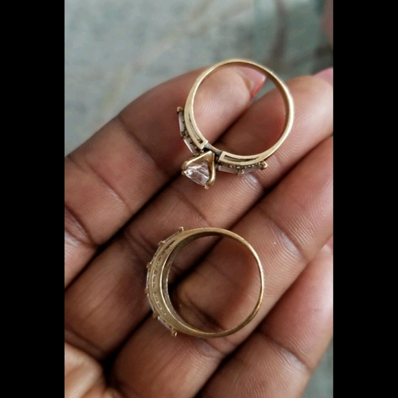10K GOLD WEDDING RING SET - Picture 4 of 4